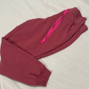Figs - Zamora Jogger Scrub Pants - Mauve w Pink Drawstring